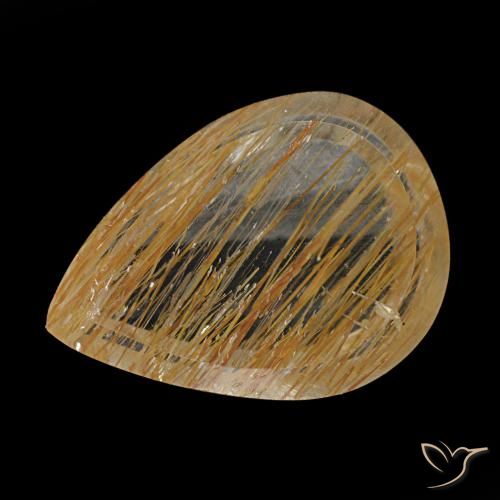 2.90ct بني توباز روتيل, شكل الكمثرى, شفاف