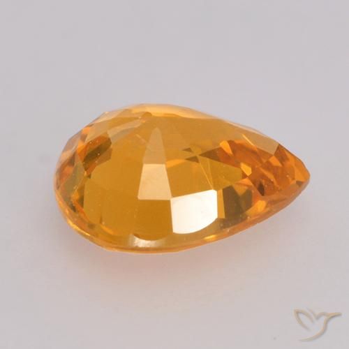 زفير Dark Orange  طبيعي، شكل الكمثرى، 0.73 قيراط، قليلا جدا