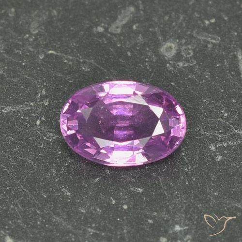 0.64ct طبيعي أرجوانى كثيف زفير, بيضوي, قليلا جدا