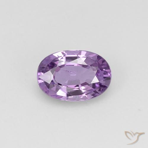 0.58ct طبيعي بنفسجى متوسط-فاتح زفير, بيضوي, قليلا جدا