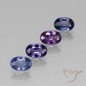 أحجار زفير متعدد الألوان طبيعية، بيضوي، VVS-VS، وزنها 2.58 قيراط