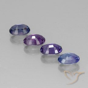 أحجار زفير متعدد الألوان طبيعية، بيضوي، VVS-VS، وزنها 2.58 قيراط