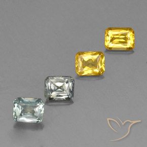 أحجار زفير متعدد الألوان طبيعية، ثمانى / قصة زمرد، قليلا جدا، وزنها 2.14 قيراط