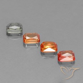 أحجار زفير متعدد الألوان طبيعية، ثمانى / قصة زمرد، قليلا جدا، وزنها 2.81 قيراط