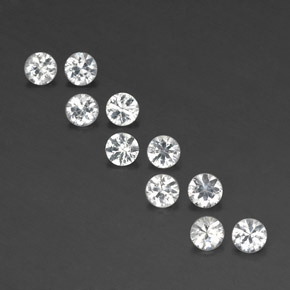 ياقوت طبيعي بلون أبيض، وزن ‎‎ قيراط، شكل دائري، مقاس ‎3.20‎ مم