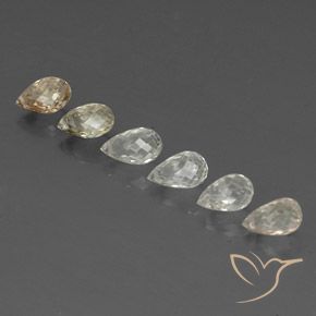 أحجار زفير متعدد الألوان طبيعية، بريوليت، VVS-VS، وزنها 5.50 قيراط