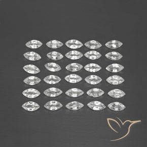 أحجار زفير أبيض شفاف طبيعية، ماركيز، VVS-VS، وزنها 5.08 قيراط