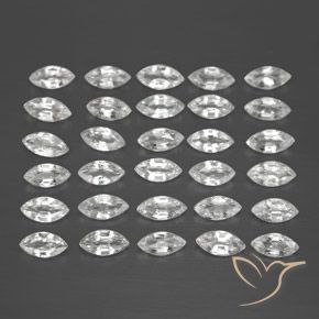 أحجار زفير أبيض شفاف طبيعية، ماركيز، VVS-VS، وزنها 5.08 قيراط