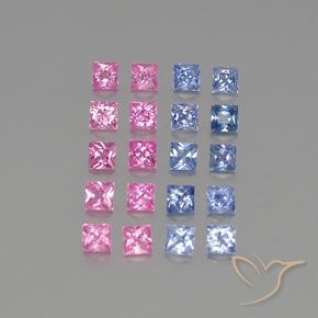 أحجار زفير متعدد الألوان طبيعية، مربع، VVS-VS، وزنها 3.33 قيراط