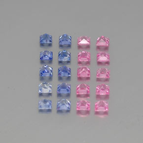 أحجار زفير متعدد الألوان طبيعية، مربع، VVS-VS، وزنها 4.18 قيراط