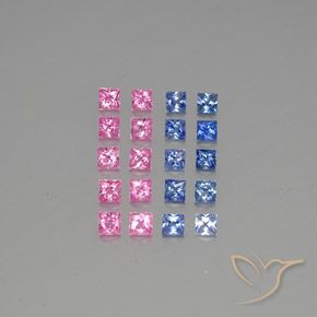 أحجار زفير متعدد الألوان طبيعية، مربع، VVS-VS، وزنها 4.74 قيراط