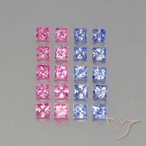 أحجار زفير متعدد الألوان طبيعية، مربع، VVS-VS، وزنها 3.09 قيراط