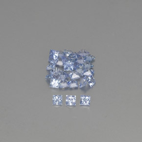 ياقوت طبيعي بلون أزرق، وزن ‎‎ قيراط، شكل مربع، مقاس ‎1.9x1.9‎ مم