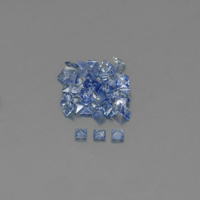 ياقوت طبيعي بلون أزرق، وزن ‎‎ قيراط، شكل مربع، مقاس ‎1.9x1.8‎ مم
