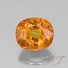 3.27ct طبيعي برتقالى متوسط زفير, بيضوي, VS-SI