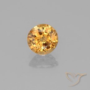 0.86ct طبيعي ذهبى متوسط زفير, دائري, VS-SI