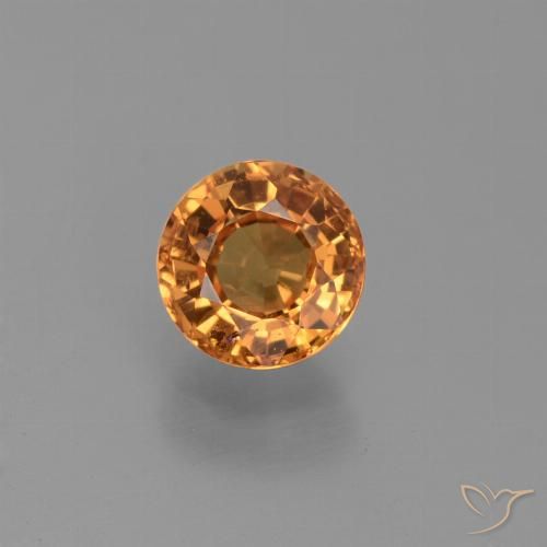 0.73ct طبيعي برتقالى متوسط زفير, دائري, قليلا جدا