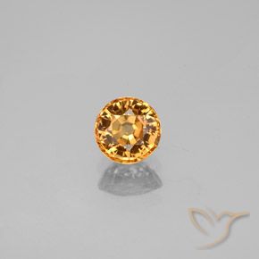 0.85ct طبيعي ذهب زفير, دائري, قليلا جدا