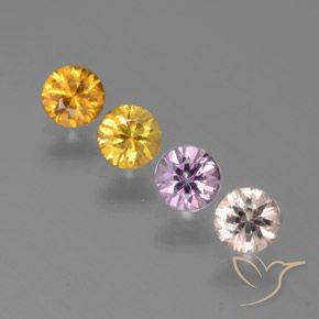 أحجار زفير متعدد الألوان طبيعية، دائري، قليلا جدا، وزنها 1.33 قيراط