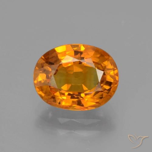 3.65ct طبيعي برتقالى غامق زفير, بيضوي, VS-SI