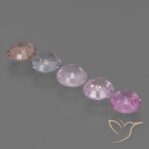 أحجار زفير متعدد الألوان طبيعية، دائري، قليلا جدا، وزنها 2.94 قيراط