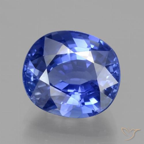 5.67ct طبيعي أزرق وردة الذرة زفير, بيضوي, قليلا جدا