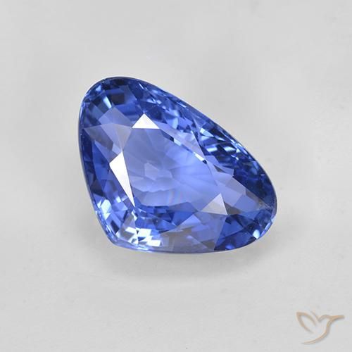 5.40ct طبيعي أزرق وردة الذرة زفير, شكل الكمثرى, VVS-VS