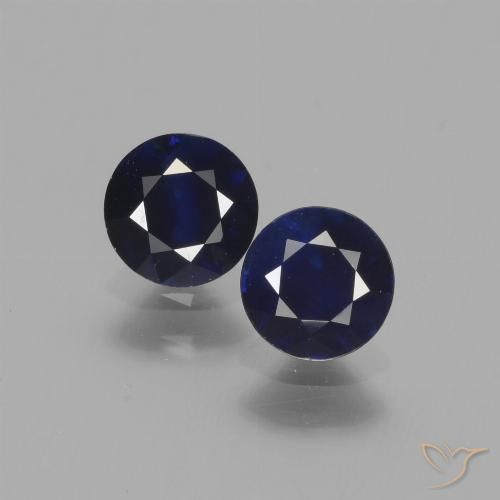 1.20ctw طبيعي أزرق غامق زفير, دائري, قليلا جدا