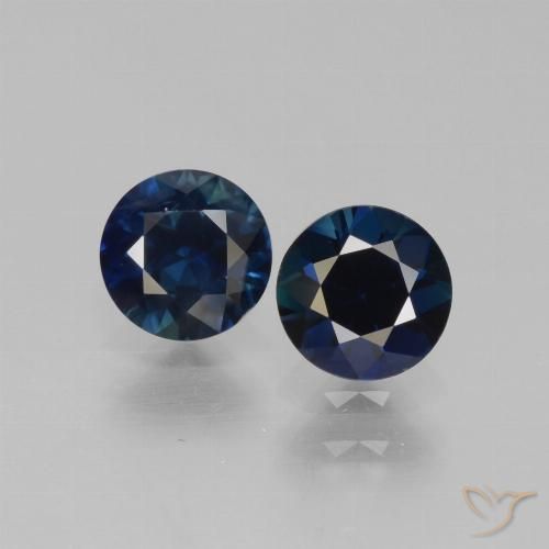1.16ctw طبيعي أزرق غامق زفير, دائري, قليلا جدا