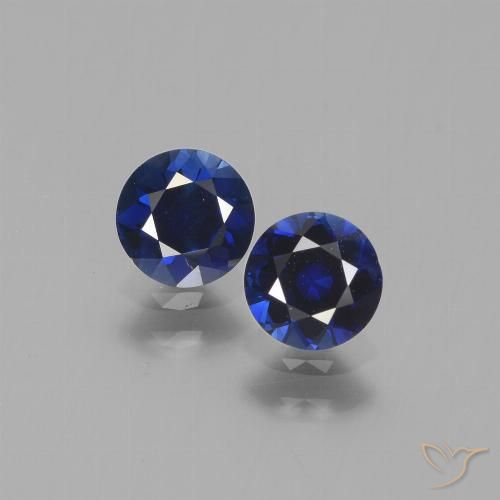 1.15ctw طبيعي أزرق غامق زفير, دائري, قليلا جدا