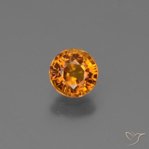 0.67ct طبيعي برتقالى داكن-متوسط زفير, دائري, VS-SI