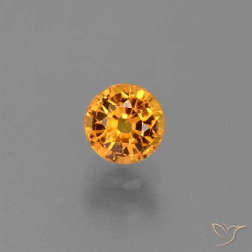 0.84ct طبيعي ذهب زفير, دائري, قليلا جدا