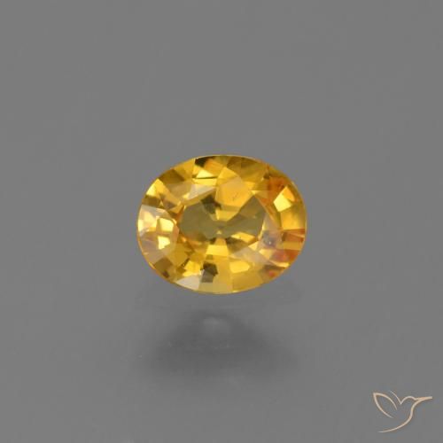 0.68ct طبيعي ذهبى داكن زفير, بيضوي, قليلا جدا