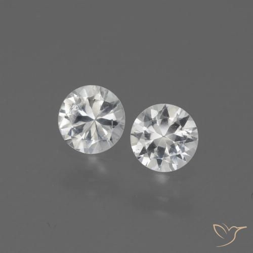 0.65ctw طبيعي أبيض زفير, دائري, VVS-VS