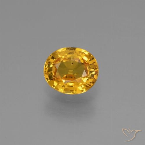 0.88ct طبيعي ذهبى داكن زفير, بيضوي, قليلا جدا, Photo A