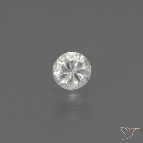 0.37ct طبيعي أبيض زفير, دائري, قليلا جدا