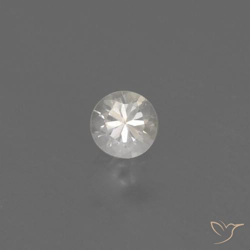 0.40ct طبيعي أبيض زفير, دائري, VVS-VS