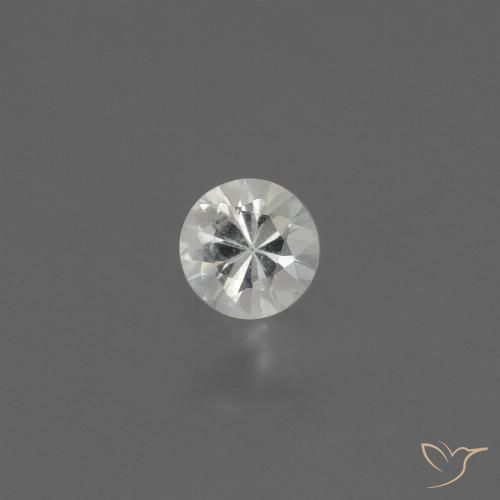 0.35ct طبيعي أبيض زفير, دائري, قليلا جدا