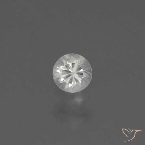 0.45ct طبيعي أبيض زفير, دائري, قليلا جدا