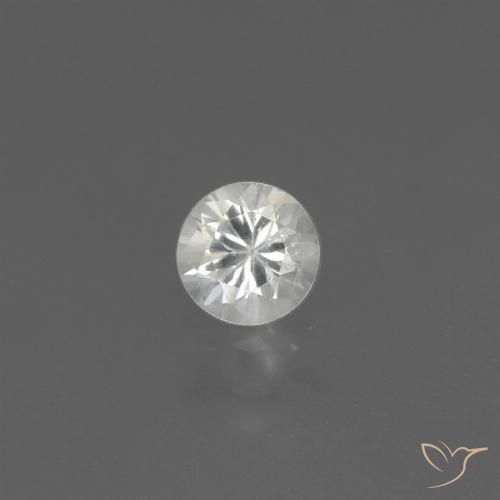 0.43ct طبيعي أبيض زفير, دائري, قليلا جدا