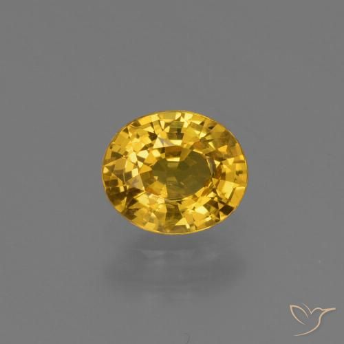 0.73ct طبيعي ذهبى داكن زفير, بيضوي, قليلا جدا