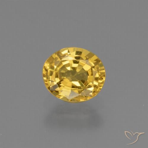 0.73ct طبيعي ذهبي زفير, بيضوي, قليلا جدا