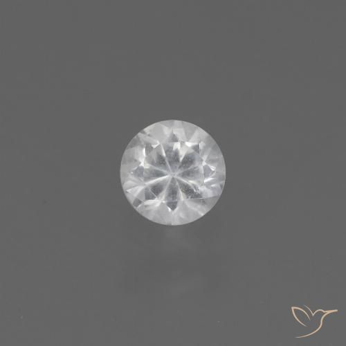 0.40ct طبيعي أبيض زفير, دائري, قليلا جدا, Photo A