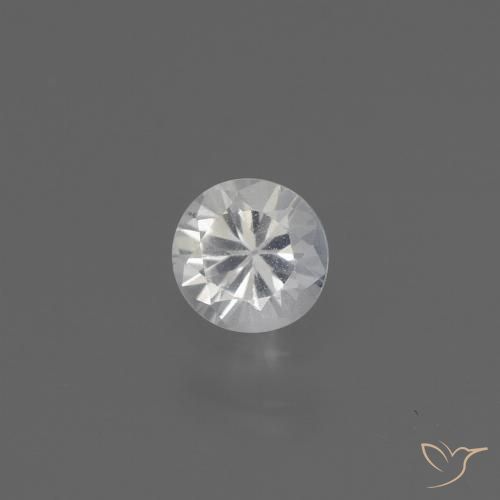 0.39ct طبيعي أبيض زفير, دائري, قليلا جدا