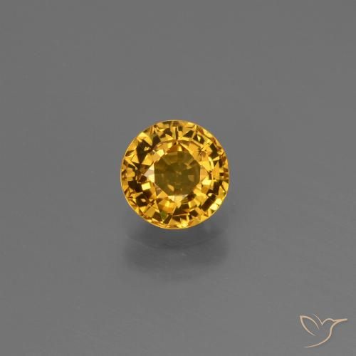 0.84ct طبيعي ذهبى داكن زفير, دائري, VVS-VS