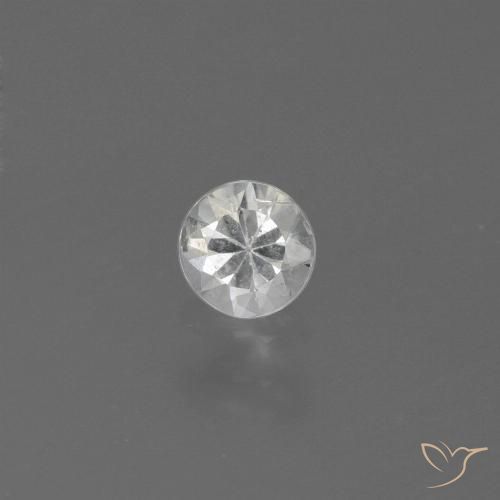 0.42ct طبيعي أبيض زفير, دائري, قليلا جدا