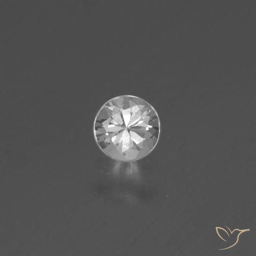 0.34ct طبيعي أبيض زفير, دائري, قليلا جدا