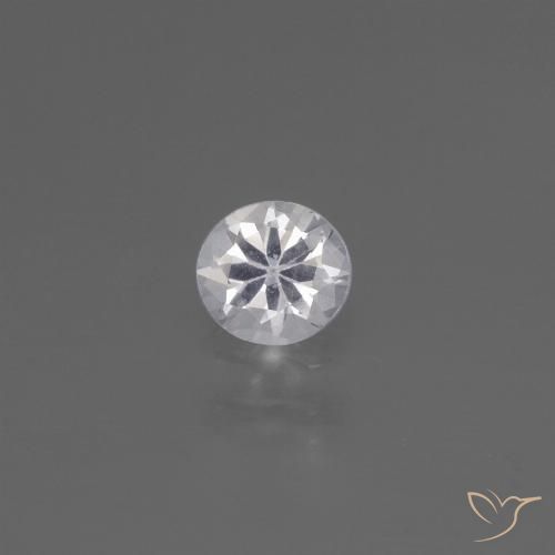 0.42ct طبيعي أبيض زفير, دائري, قليلا جدا