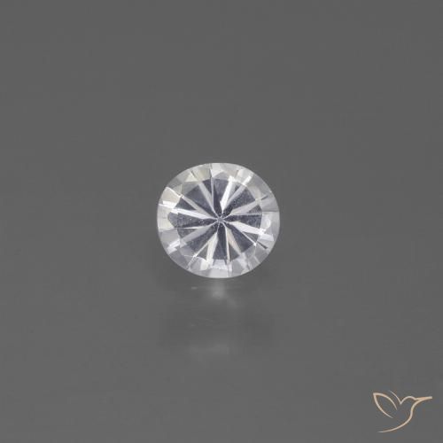 0.38ct طبيعي أبيض زفير, دائري, قليلا جدا
