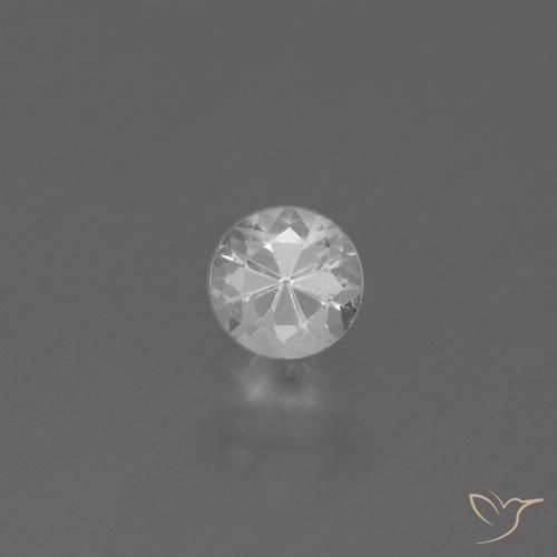 0.33ct طبيعي أبيض زفير, دائري, قليلا جدا